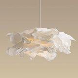 Organic Abstract Paper White 1-Light Pendant Light Image - 6