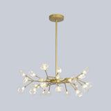 Organic Gold Branch Sputnik Acrylic Chandelier Image - 10