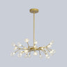 Organic Gold Branch Sputnik Acrylic Chandelier Image - 10