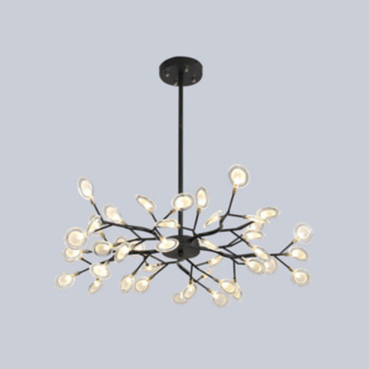 Organic Gold Branch Sputnik Acrylic Chandelier Image - 13