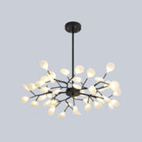 Organic Gold Branch Sputnik Acrylic Chandelier Image - 18