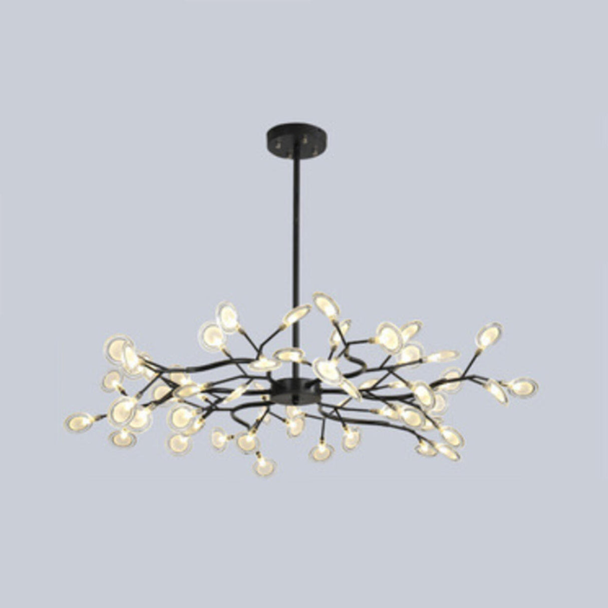 Organic Gold Branch Sputnik Acrylic Chandelier Image - 26