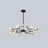 Organic Gold Branch Sputnik Acrylic Chandelier Image - 26
