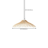 Oriental Cone Cane Rattan Beige Pendant Light Image - 15