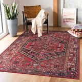 Oriental Red Rectangle Polyester Anti-slip Area Rug Image - 1