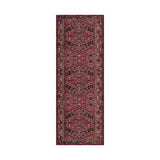 Oriental Red Rectangle Polyester Anti-slip Area Rug Image - 2