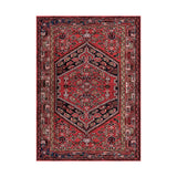 Oriental Red Rectangle Polyester Anti-slip Area Rug Image - 3