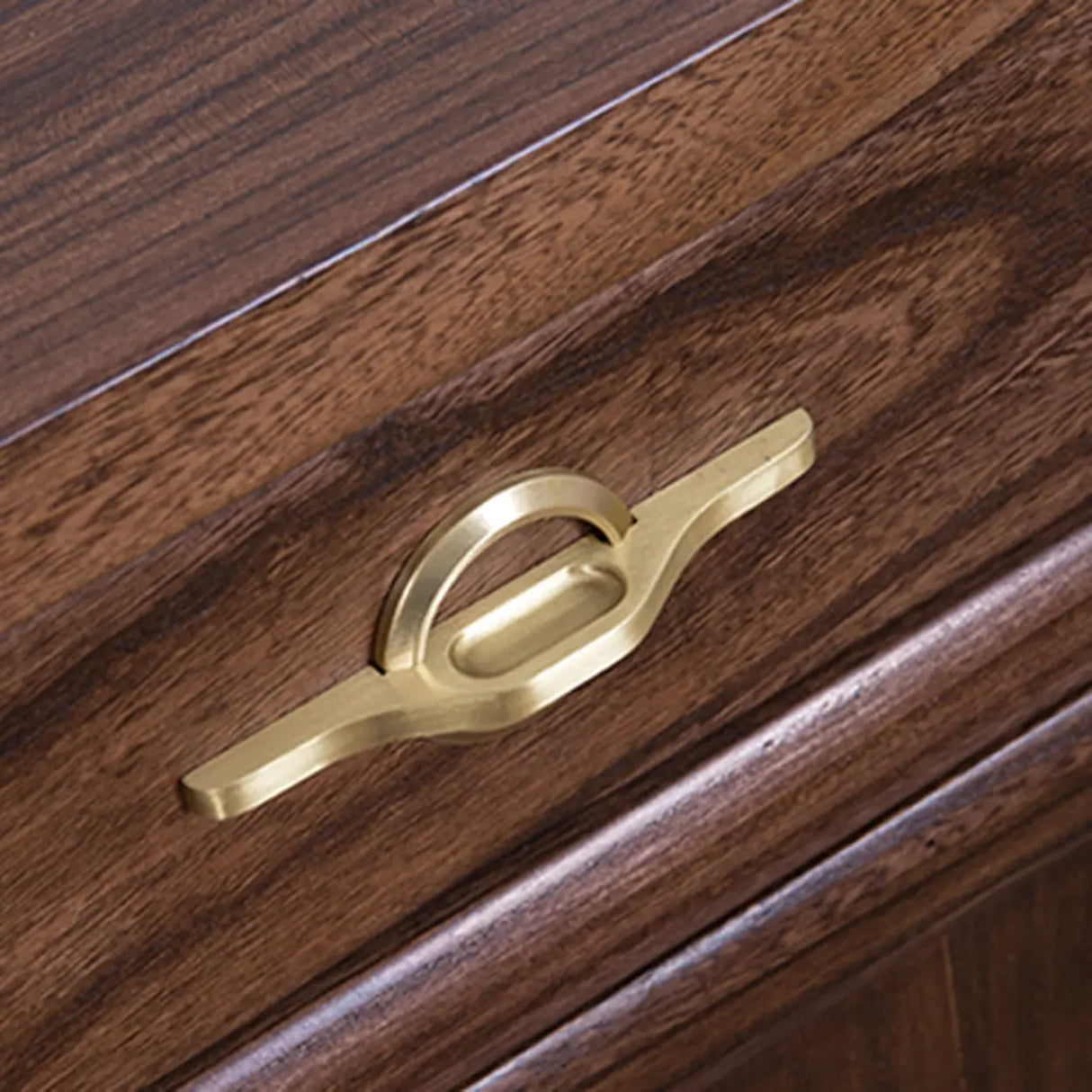 Oriental Wood Walnut Storage Console Table with Floor Shelf Image - 7