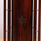Ornate Brown Oval Mahogany Abstract Base Console Table Image - 6