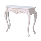 Ornate Wooden White Scratch Resistant Console Table Image - 10
