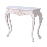 Ornate Wooden White Scratch Resistant Console Table Image - 10