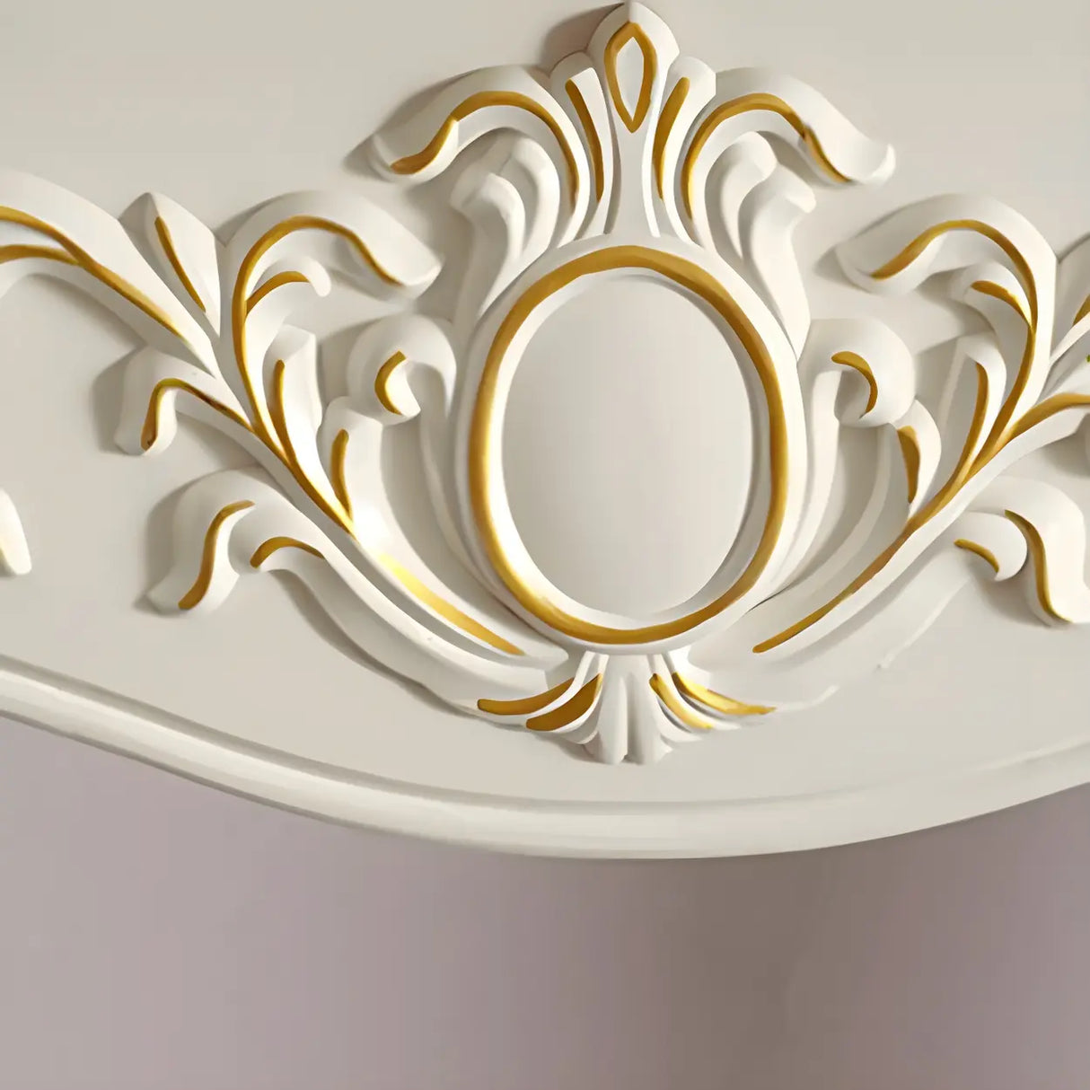 Ornate Wooden White Scratch Resistant Console Table Image - 13