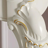 Ornate Wooden White Scratch Resistant Console Table Image - 14