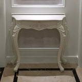 Ornate Wooden White Scratch Resistant Console Table Image - 16