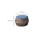 Outdoor Beige Wicker Upholstered Sofa Set with Cushions Image - 21