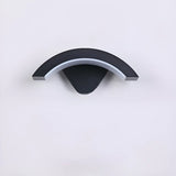 Outdoor Black Curved Arch Waterproof Wall Sconce Image - 11