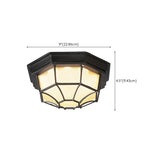 Outdoor Black Round LED Flush Mount Ceiling Light  Image - 16