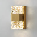 Outdoor Geometric Clear Crystal Up Down Wall Sconce