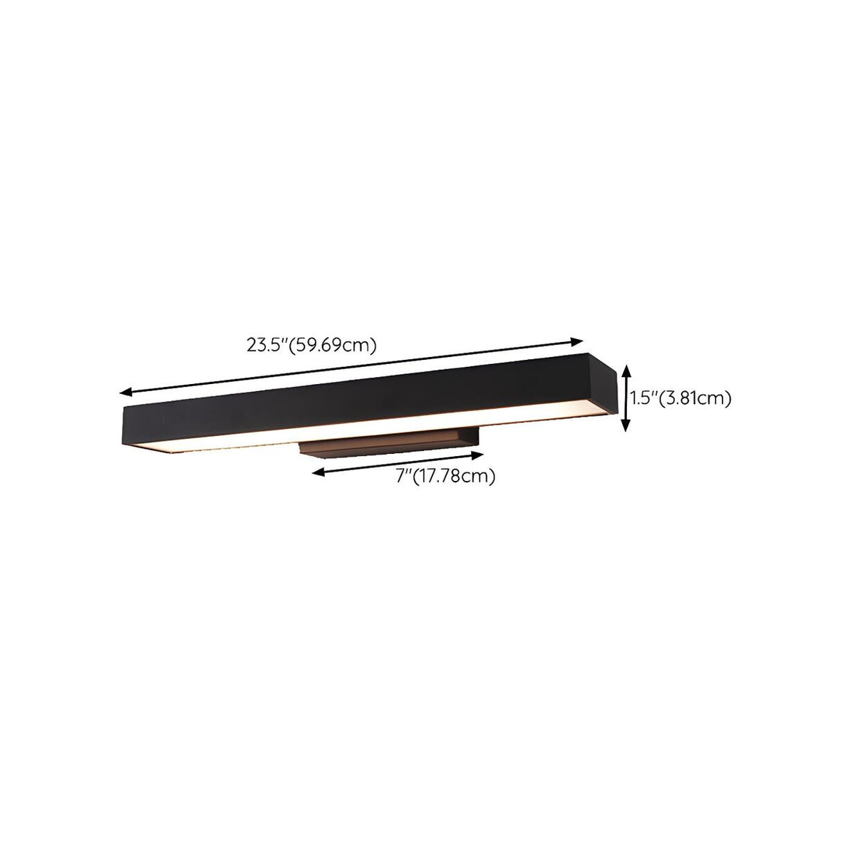 Outdoor Minimalist Black Rectangular LED Wall Sconce Image - 14