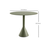 Outdoor Round Metal Green Water Resistant Bistro Table #size