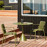 Outdoor Round Metal Green Water Resistant Bistro Table Image - 4