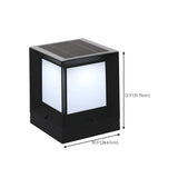 Outdoor Solar Simple Cube Metal Waterproof Pillar Light Image - 18