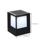 Outdoor Solar Simple Cube Metal Waterproof Pillar Light Image - 19