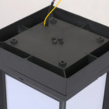 Outdoor Solar Simple Cube Metal Waterproof Pillar Light Image - 8