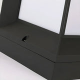 Outdoor Solar Simple Cube Metal Waterproof Pillar Light Image - 9