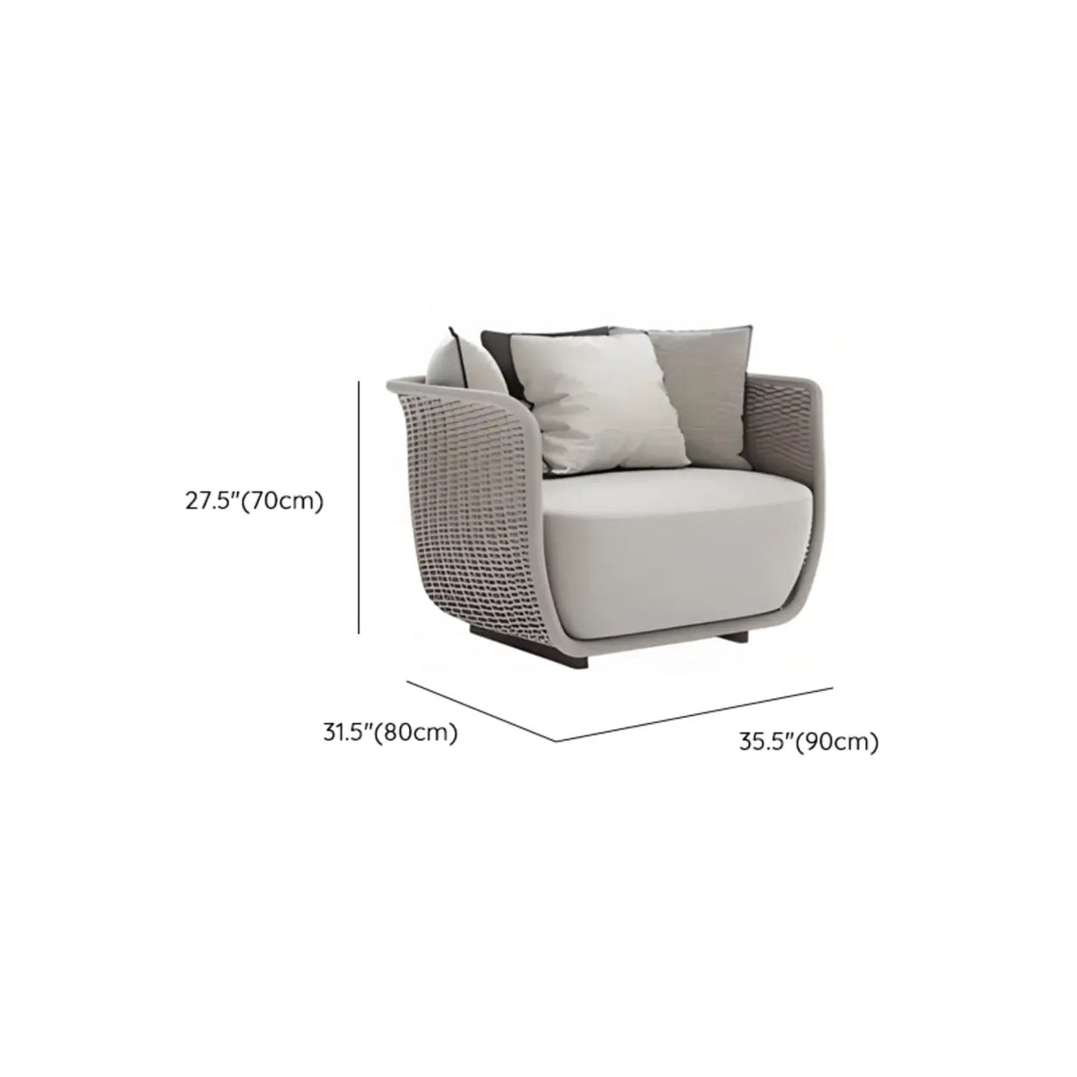 Outdoor Wicker Curved Beige Upholstered Patio Sofa Set Image - 10