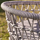 Outdoor Woven Gray Sofa Set with Cushions and Pillow Image - 5