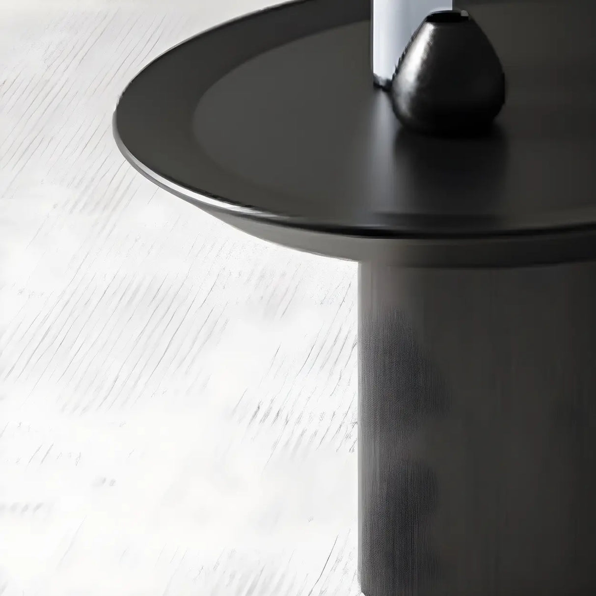 Oval Black White Wood Tray Top Nesting Coffee Table Image - 6