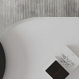 Oval Black White Wood Tray Top Nesting Coffee Table Image - 9