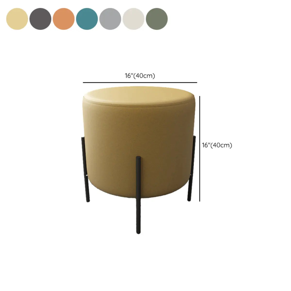 Oval Genuine Leather Waterproof Medium Ottoman Seating Image - 41