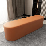 Oval Genuine Leather Waterproof Medium Ottoman Seating Image - 11