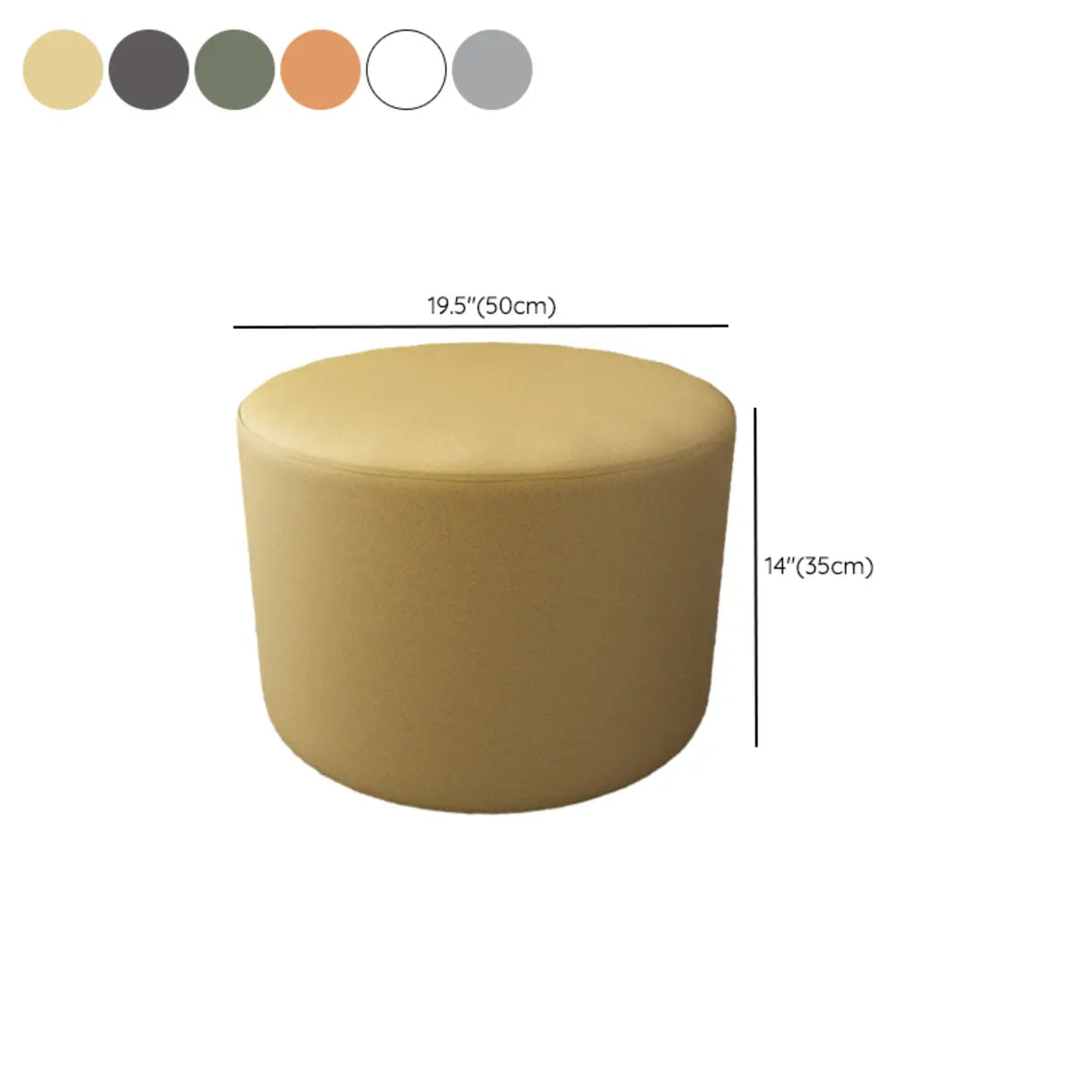 Oval Genuine Leather Waterproof Medium Ottoman Seating Image - 43