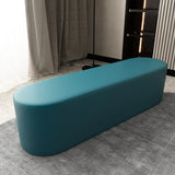Oval Genuine Leather Waterproof Medium Ottoman Seating Image - 15