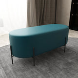 Oval Genuine Leather Waterproof Medium Ottoman Seating Image - 17