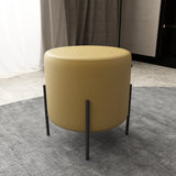 Oval Genuine Leather Waterproof Medium Ottoman Seating Image - 21