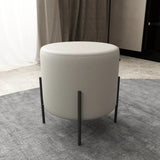 Oval Genuine Leather Waterproof Medium Ottoman Seating Image - 23