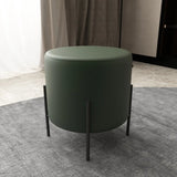 Oval Genuine Leather Waterproof Medium Ottoman Seating Image - 26
