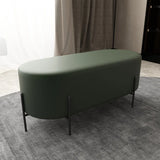 Oval Genuine Leather Waterproof Medium Ottoman Seating Image - 27