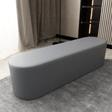 Oval Genuine Leather Waterproof Medium Ottoman Seating Image - 29