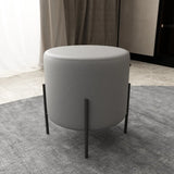 Oval Genuine Leather Waterproof Medium Ottoman Seating Image - 30
