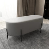 Oval Genuine Leather Waterproof Medium Ottoman Seating Image - 31
