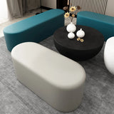 Oval Genuine Leather Waterproof Medium Ottoman Seating Image - 5