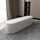 Oval Genuine Leather Waterproof Medium Ottoman Seating Image - 6