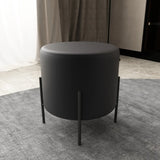Oval Genuine Leather Waterproof Medium Ottoman Seating Image - 35