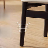 Oval Open Cane Back Wood Frame Dining Chairs Black Image - 12