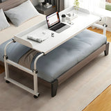 Over-Bed Adjustable Wood Writing Desk with Wheels Image - 11
